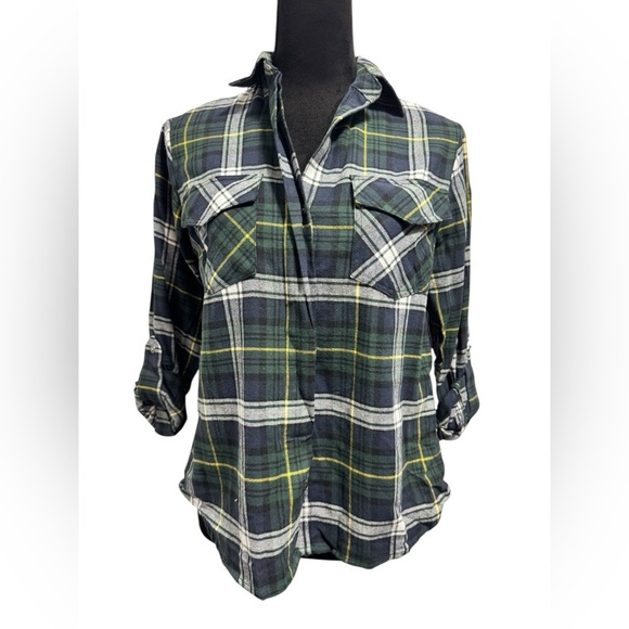 Sam Edelman Split Chiffon-Back Shirt - Picture 6 of 16